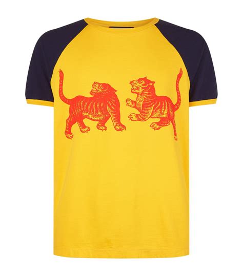 gucci yellow tiger shirt|Gucci Yellow Cotton Tiger Print T.